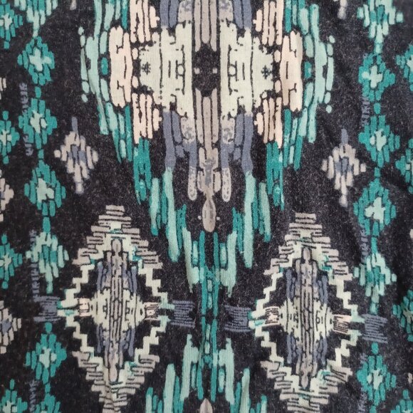 Women's Style & Co. Blue Relax/Casual Southwestern Design Midi Dress Size Medium - Picture 4 of 8